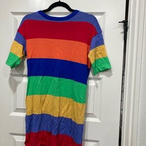 Rachel Colorful Striped Mini Dress
